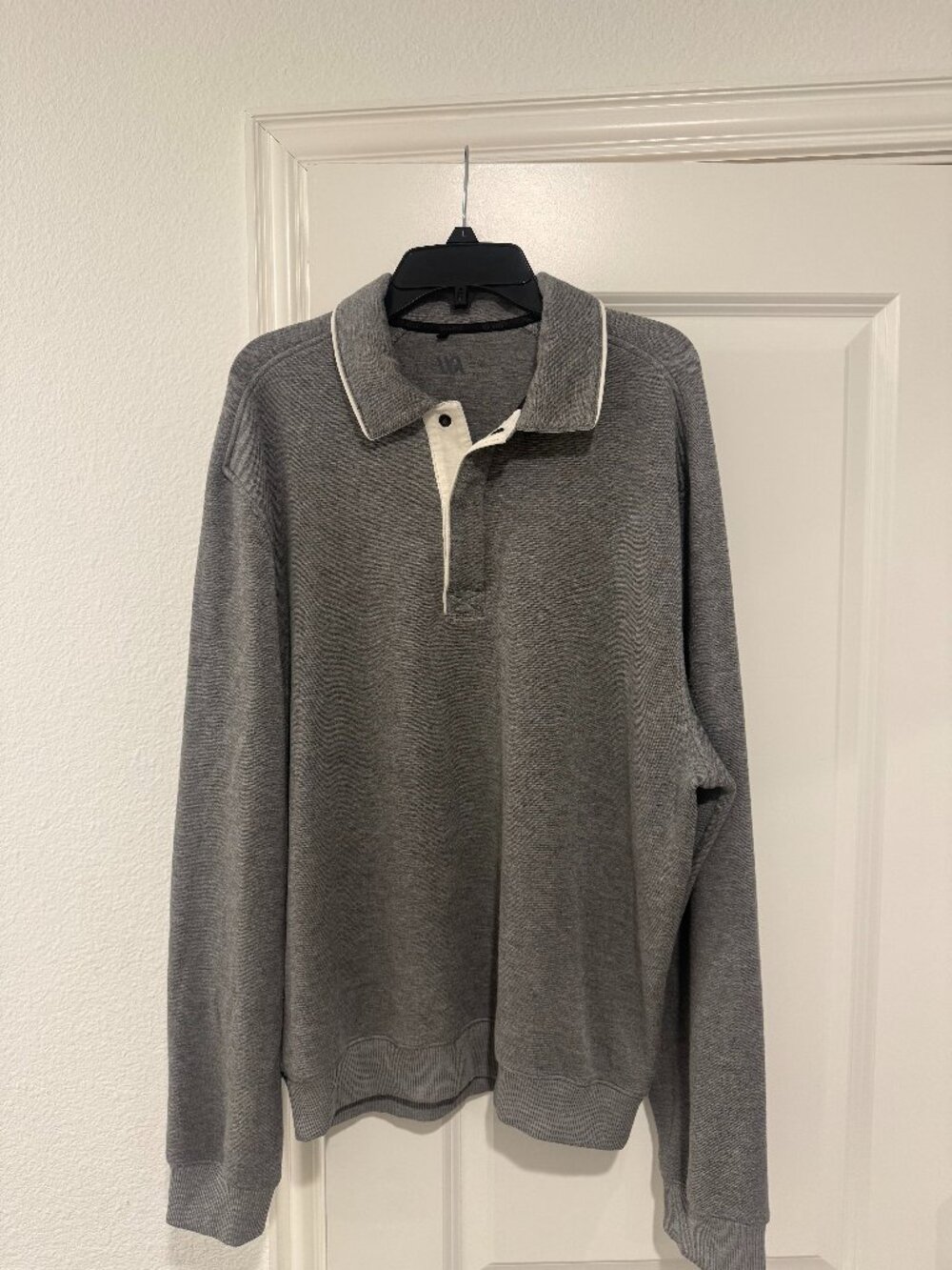 VRST gray long-sleeve rugby shirt S